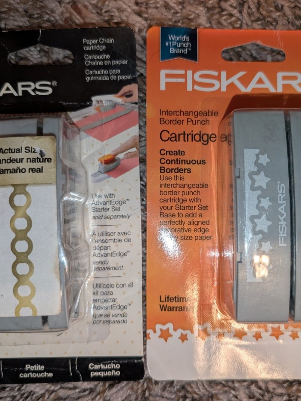 Fiskars Punch Cartridges, set of 2. New